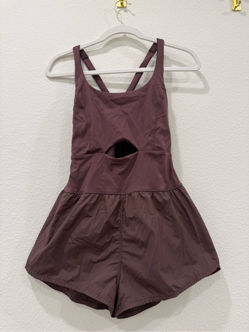 FP Movement by Free People Plum Cutout Romper